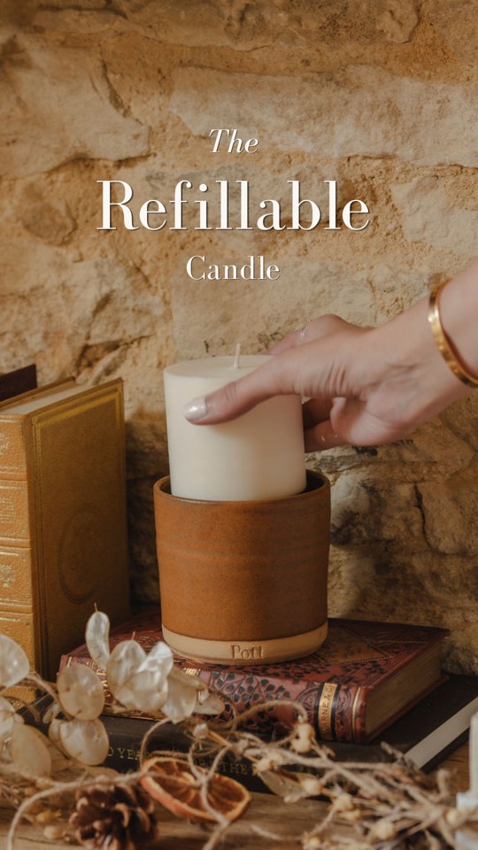 The Refillable Candle (refill into Rust Pott)